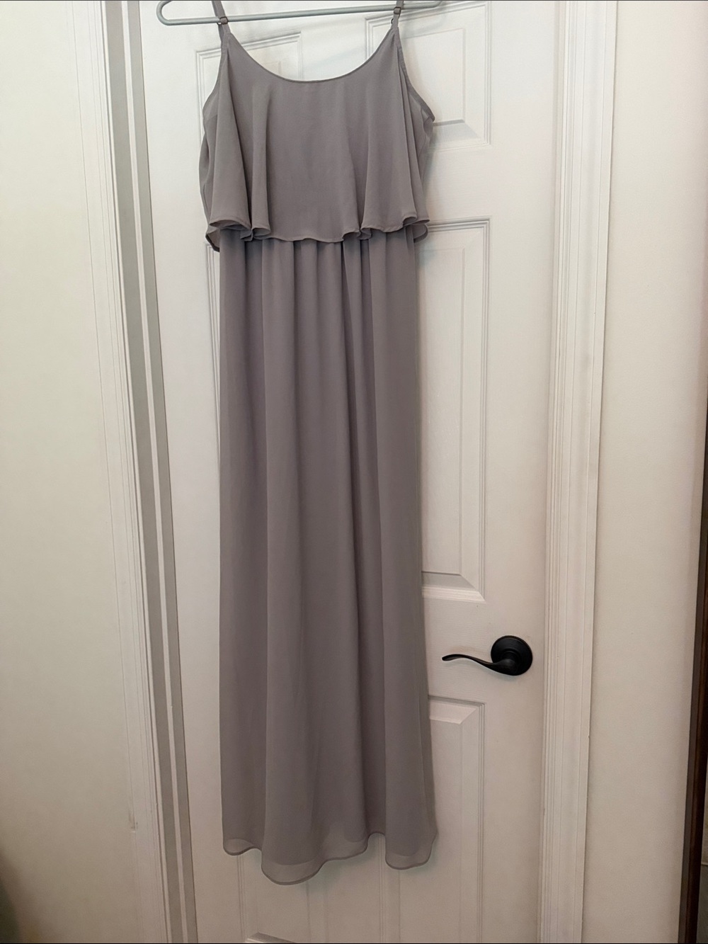 Show Me Your MuMu Light Grey Ruffle Maxi Dress